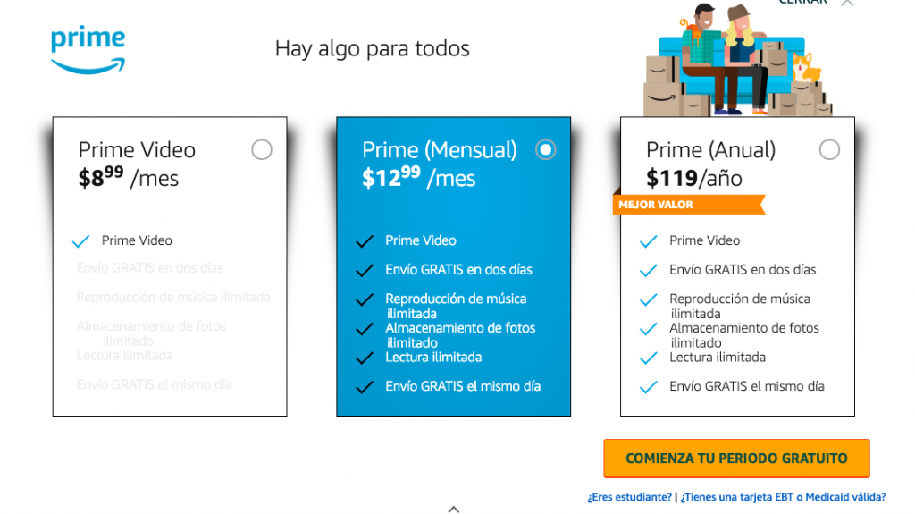 ¿Qué incluye la membresia de Amazon Prime?
